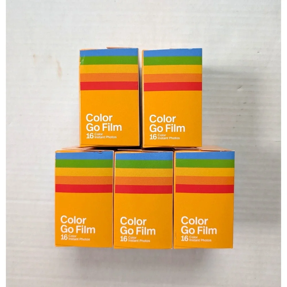 5 TOTAL PACKS Polaroid Color Go Film 16 Sealed Production Date 4/24